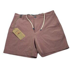Faherty Shorts Belt Loop All Day 5”Inseam Rod Rose Red Size 32 $108